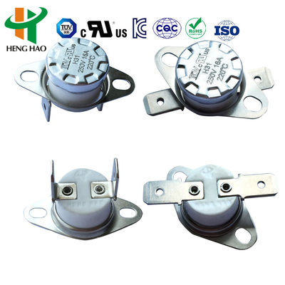 KSD301 H31 منظم حرارة ثنائي المعدن مع 100000 دورة ونطاق -10~300 درجة مئوية لمروحة تبريد السيارات