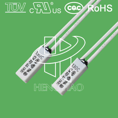 الحماية الحرارية SEKI قابلة لإعادة الاستخدام / المفتاح الحراري ثنائي المعدني معتمدة ROHS st-22